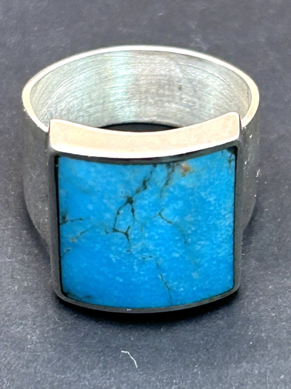 Jay King DTR 925 Sterling Silver Turquoise Ring Size 7 Robbins Egg Blue 14mm